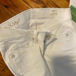 NWT Lilly Pulitzer Worth Flare White Jeans 2